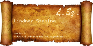 Lindner Szabina névjegykártya